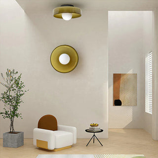 Plafonnier design moderne en verre coloré Sorlin