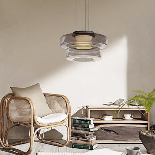 Suspension moderne verre design style Bauhaus