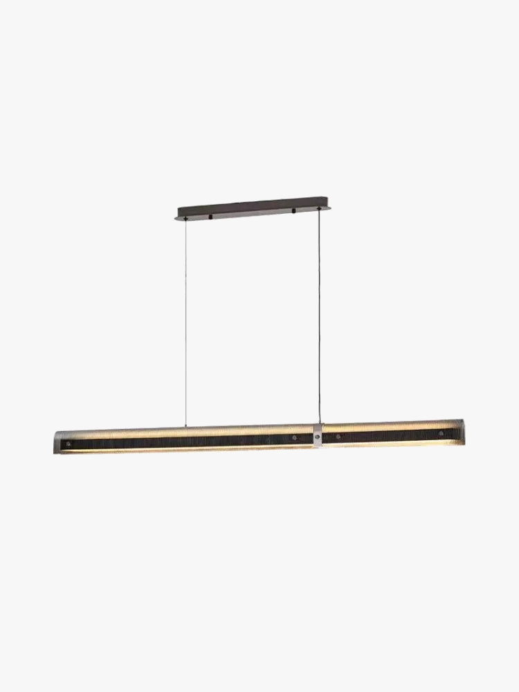 Suspension LED design moderne argentée linéaire