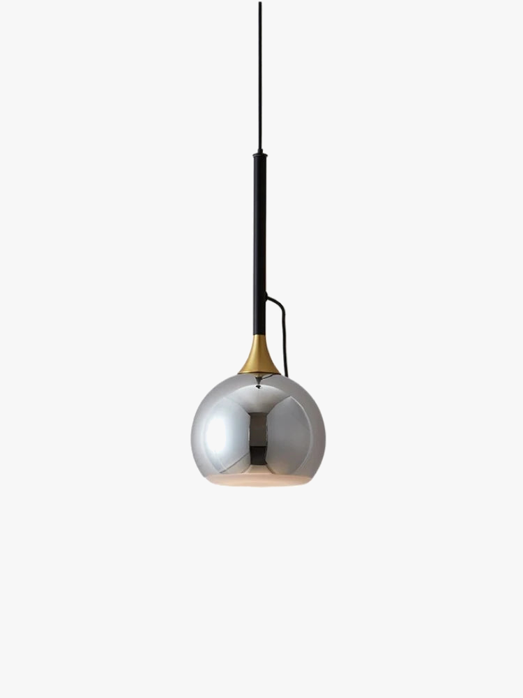 Suspension design minimaliste métal et verre sphérique