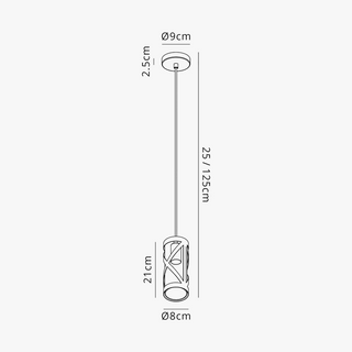 Suspension design industrielle métal noir triple pendants