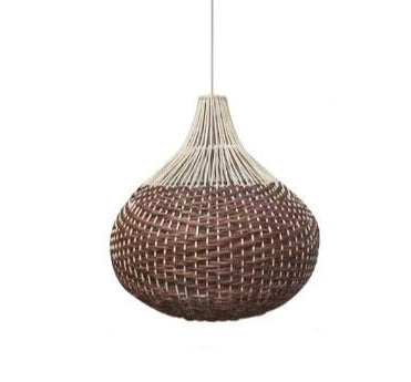 Suspension en rotin tissée à la main en forme minimaliste