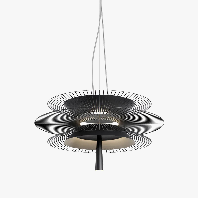 Suspension design LED moderne à disques métalliques