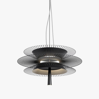 Suspension design LED moderne à disques métalliques