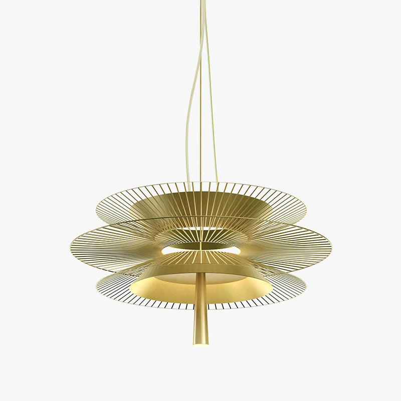 Suspension design LED moderne à disques métalliques