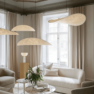 Suspension japonaise design en soie lumineux