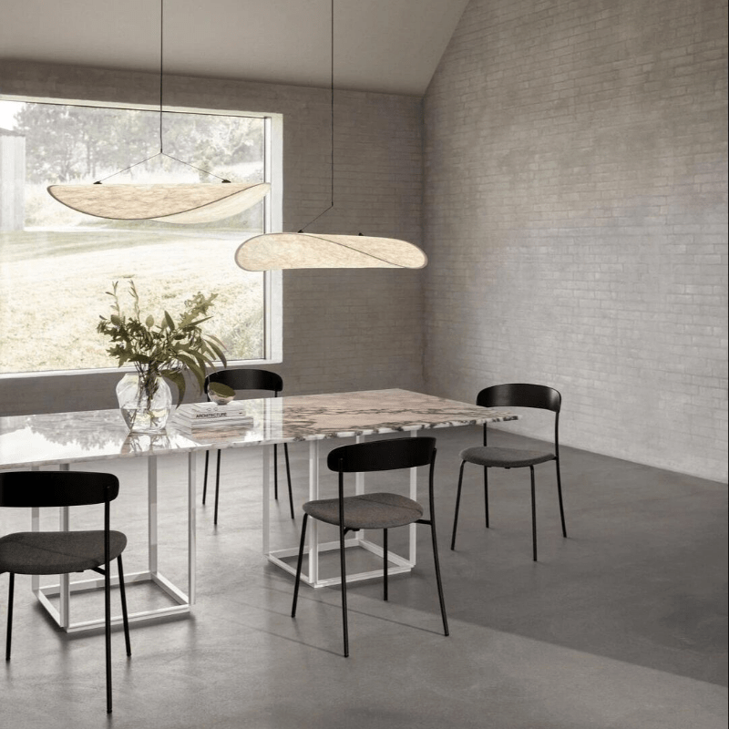 Suspension japonaise design en soie lumineux