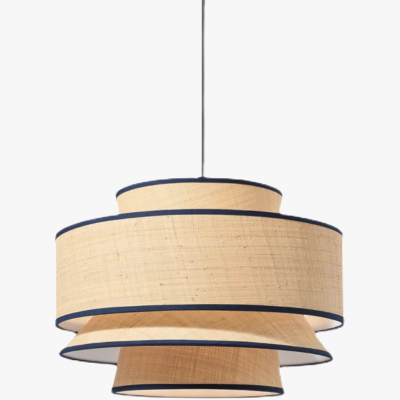 Suspension japonaise design en tissu naturel multicouche
