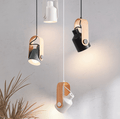 Suspension scandinave design bois et métal orientable