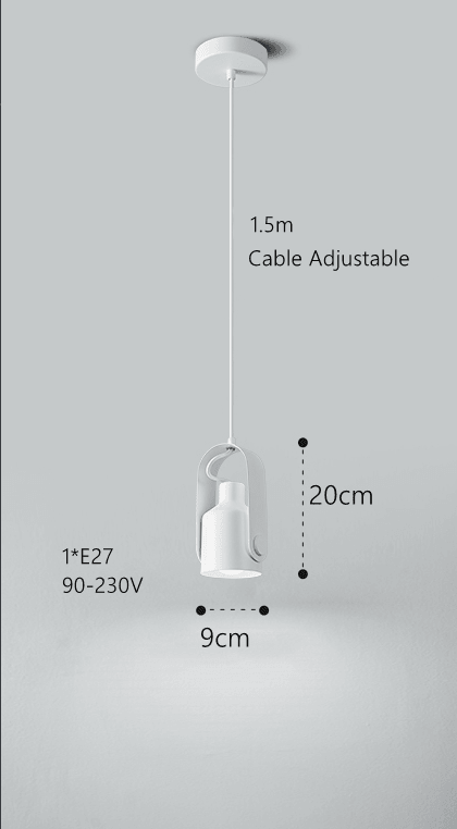 Suspension scandinave design bois et métal orientable