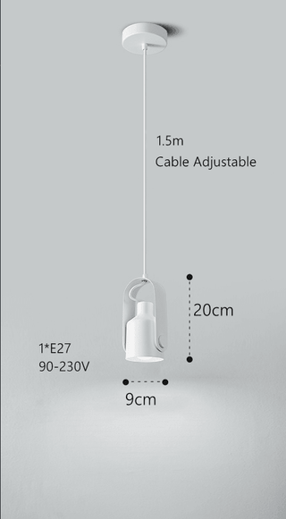 Suspension scandinave design bois et métal orientable