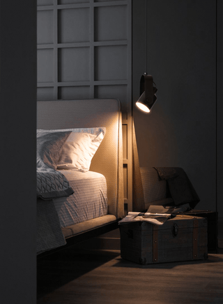 Suspension scandinave design bois et métal orientable