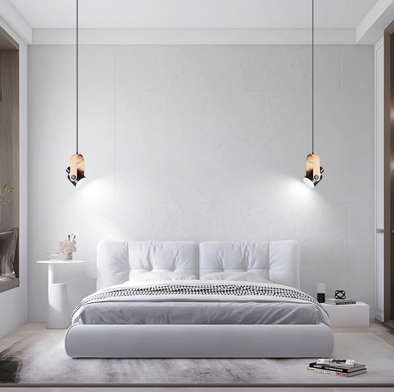 Suspension scandinave design bois et métal orientable