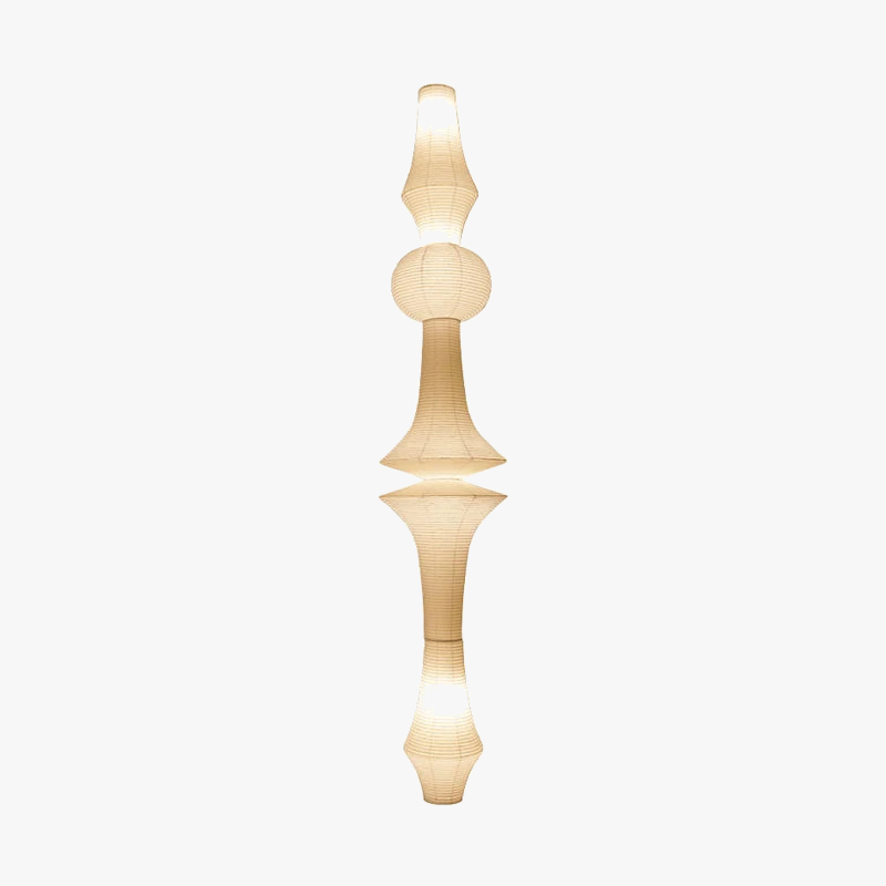 Suspension japonaise LED en papier de riz Wabi Sabi
