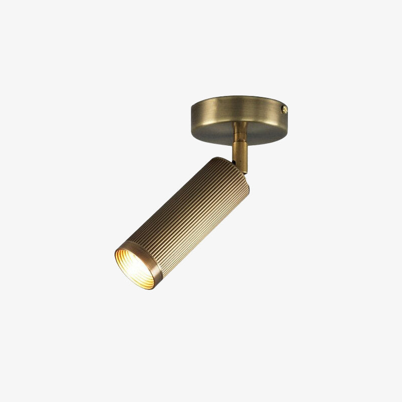 Plafonnier design vintage métal doré orientable