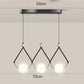 Suspension 3 lampes au design mixte nordique et moderne