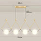 Suspension 3 lampes au design mixte nordique et moderne