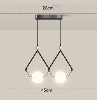 Suspension 3 lampes au design mixte nordique et moderne