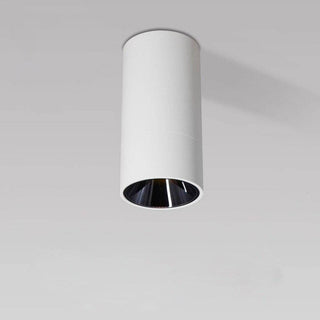 Suspension cylindrique LED design en métal blanc