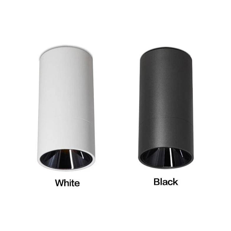 Suspension cylindrique LED design en métal blanc