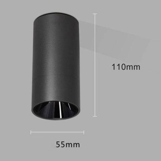 Suspension cylindrique LED design en métal blanc