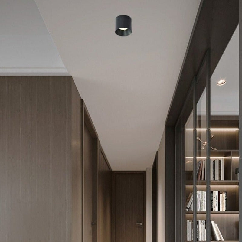 Spot cylindrique LED design moderne en métal