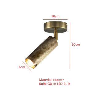 Plafonnier design vintage métal doré orientable