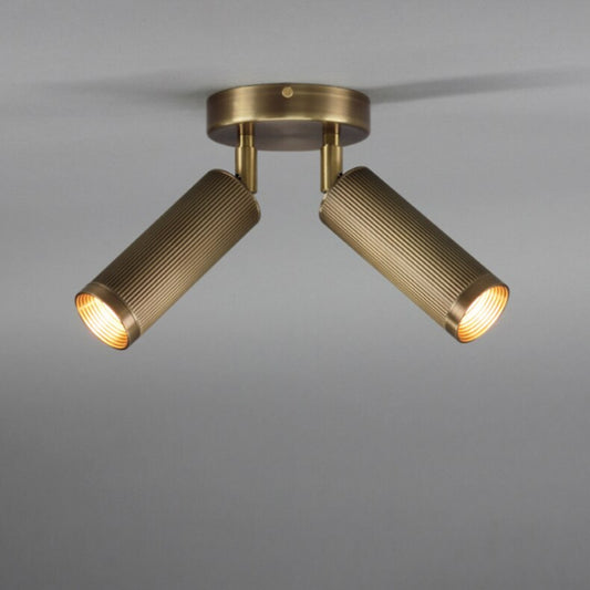 Plafonnier design vintage métal doré orientable