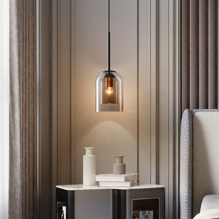 Suspension design verre double paroi style moderne