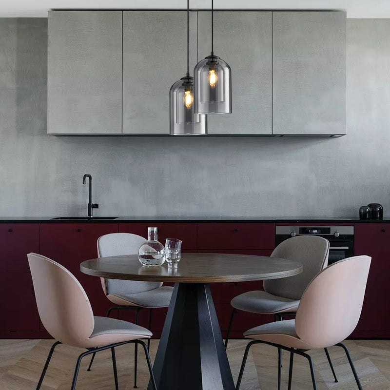 Suspension design verre double paroi style moderne
