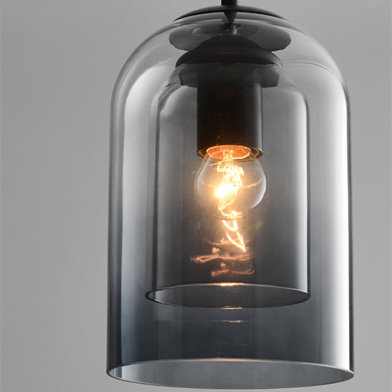 Suspension design verre double paroi style moderne