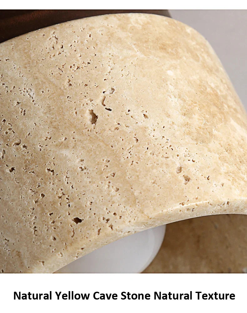Suspension japonaise cylindrique en céramique et bois
