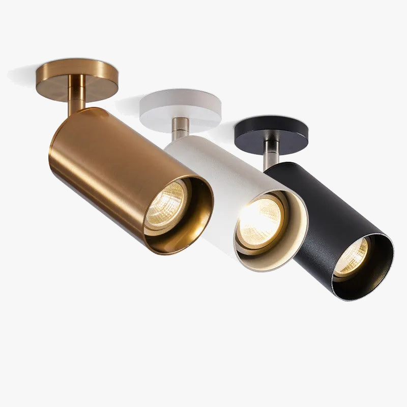 Spot LED design ajustable en métal trois finitions