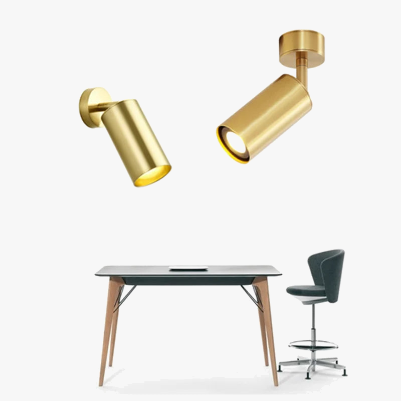 Spot LED design ajustable en métal trois finitions