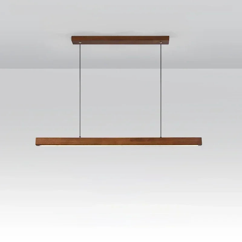 Suspension LED en Bois Moderne pour Table à Manger