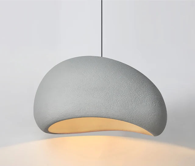 Suspension minimaliste wabi-sabi en polystyrène