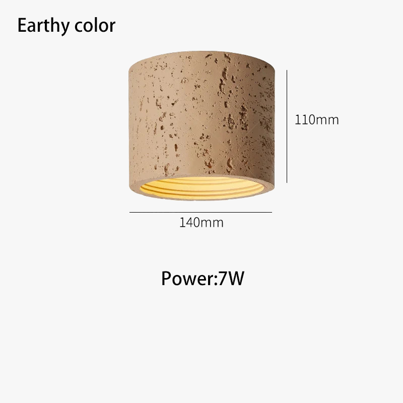 Suspension japonaise wabi-sabi en céramique texturée