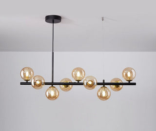 Suspension moderne design verre et métal doré