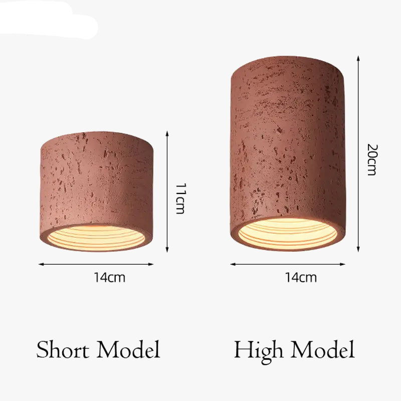 Suspension design minimaliste wabi-sabi en résine texturée