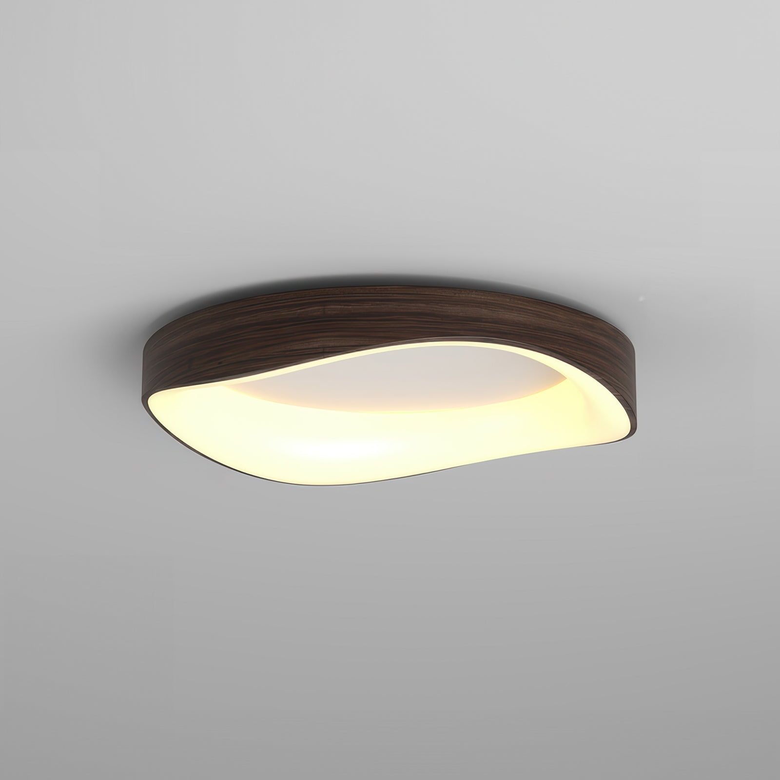 Plafonnier LED design scandinave en bois naturel