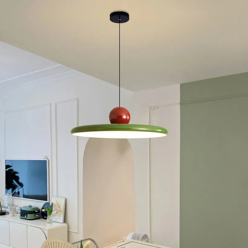 Suspension design moderne LED style Bauhaus métal coloré