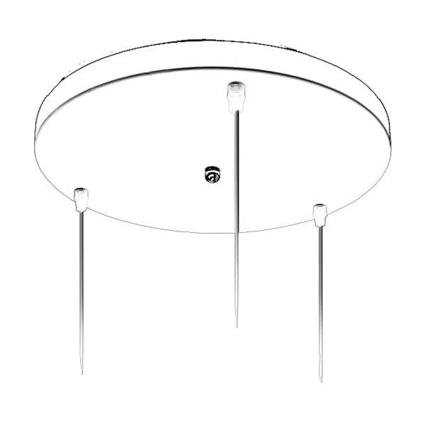 Support suspension rond diamètre 30 cm (noir ou blanc)