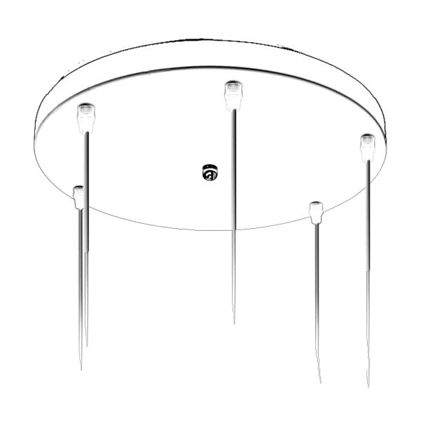 Support suspension rond diamètre 30 cm (noir ou blanc)