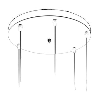 Support suspension rond diamètre 30 cm (noir ou blanc)
