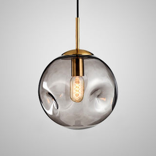 Suspension design boule en verre déformée