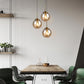 Suspension design boule en verre minimaliste