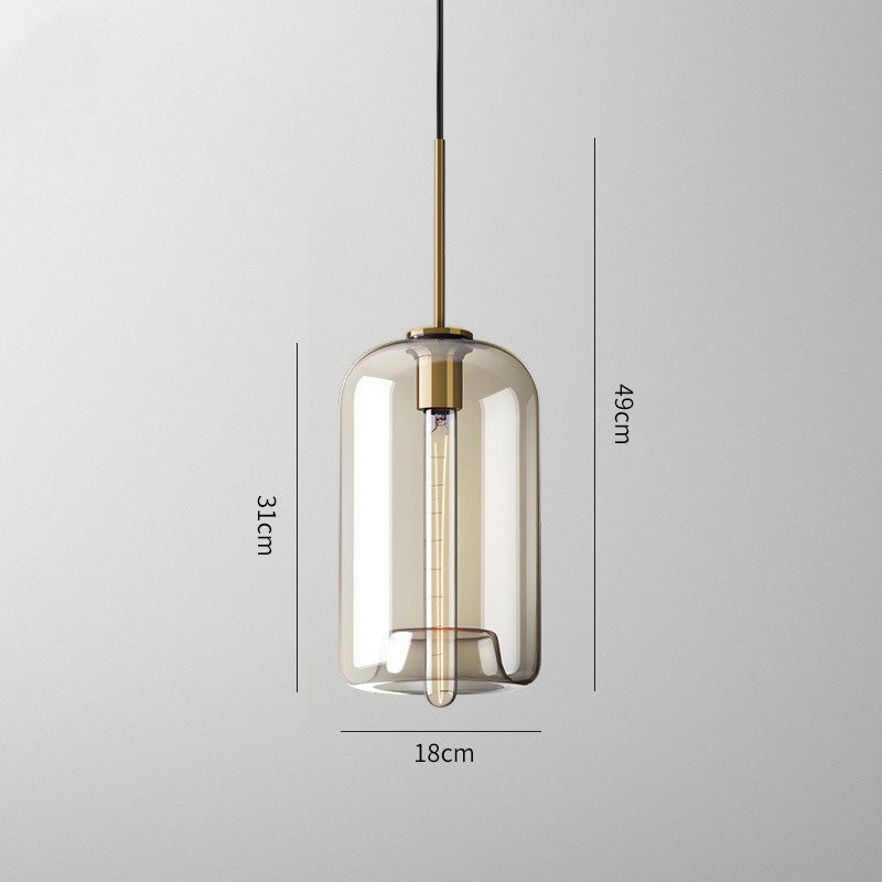 Suspension design en verre aux formes modernes