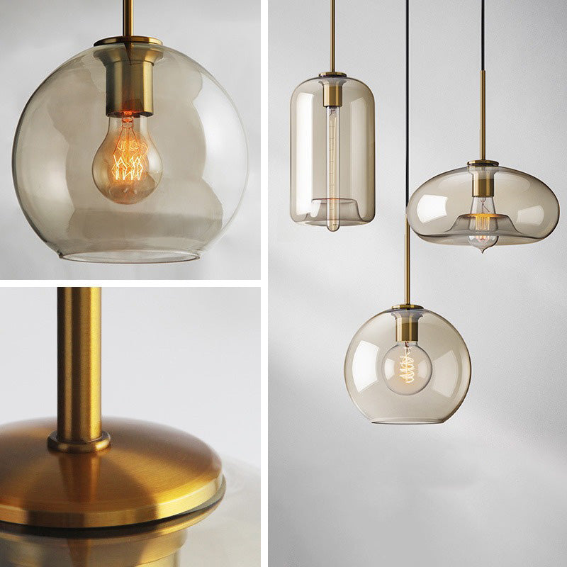 Suspension design en verre aux formes modernes