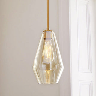 Suspension design en verre de forme géométrique minimaliste