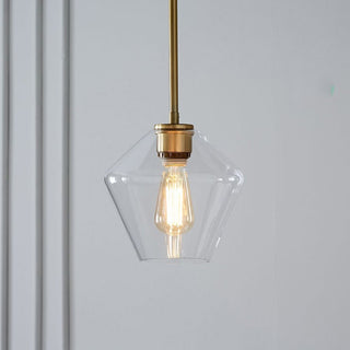 Suspension design en verre de forme géométrique minimaliste